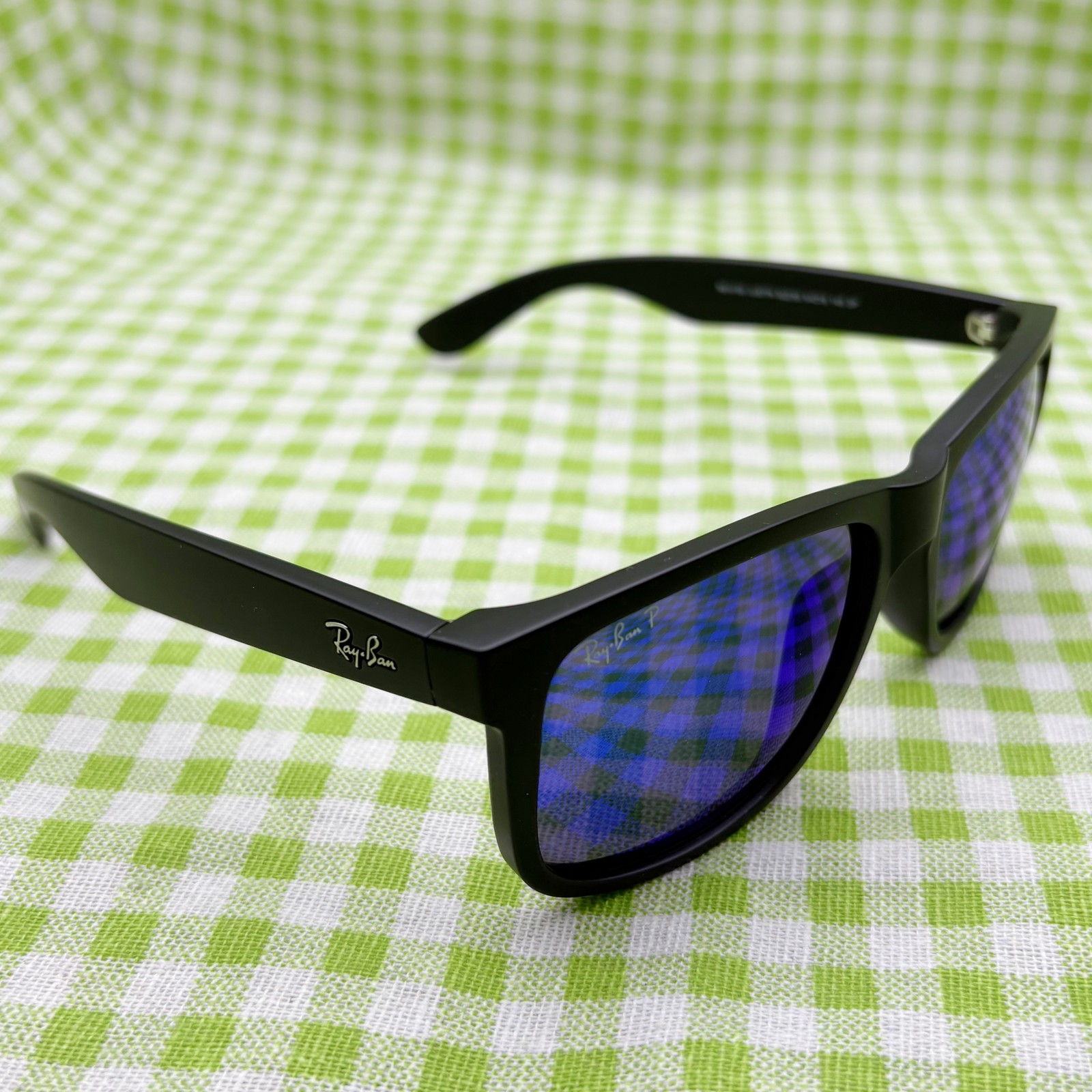 2026 New Ray-Ban Polarized Sunglasses Justin RB4165 622/55 Blue Lens Black Frame