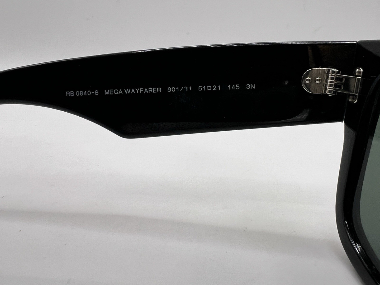 Ray Ban RB0840S 901/31 Mega Wayfarer Black / Classic Sunglasses