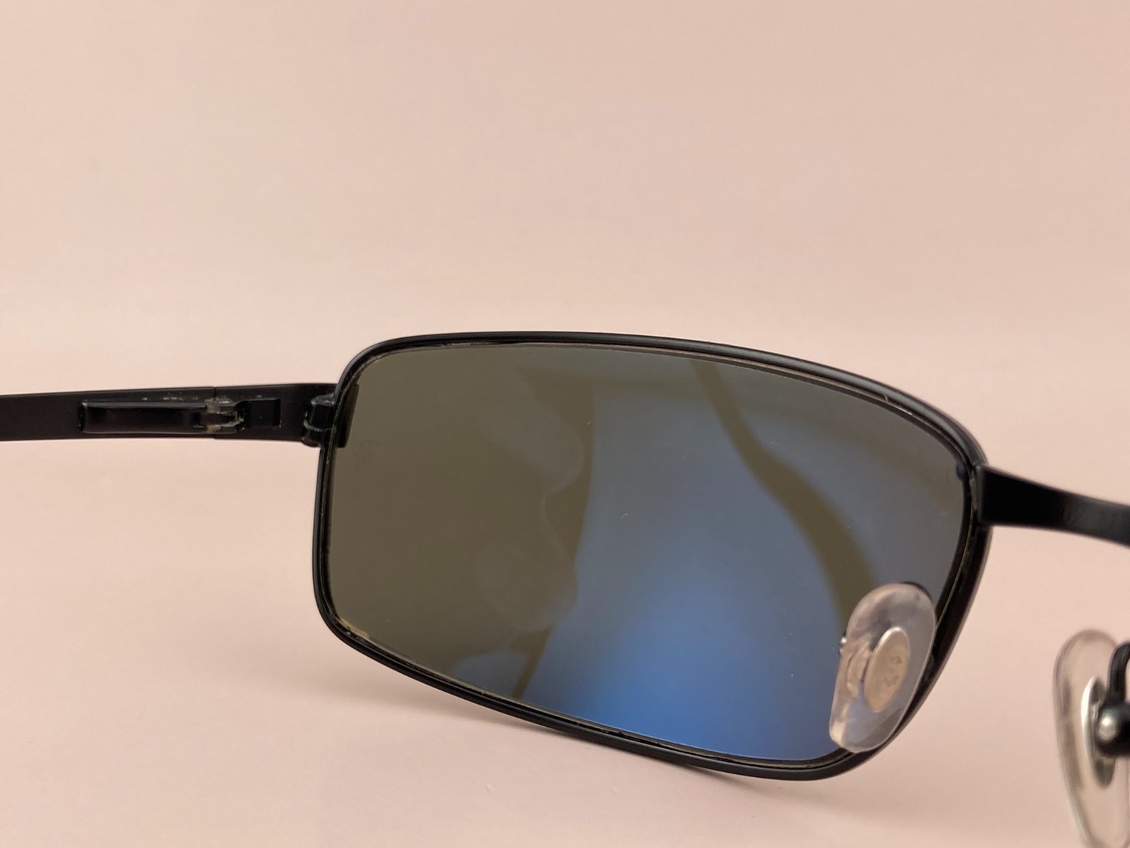 Ray Ban Sunglasses RB 3194 006/58 Black Metal Sports Wrap G15 Green Polarized
