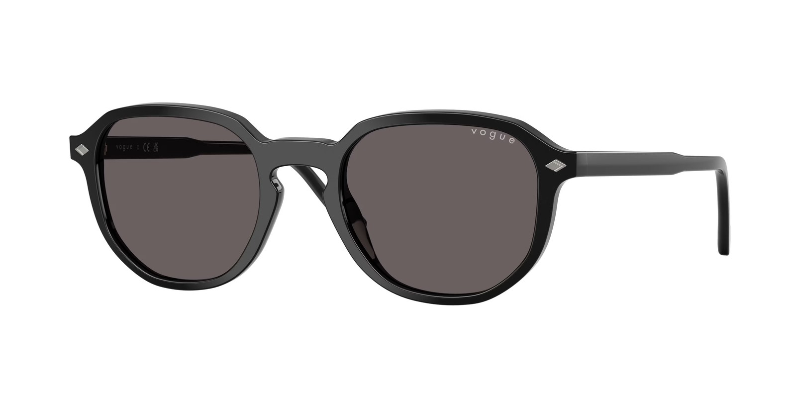 VOGUE VO5707S W44 87 Black Black Smoke 51 mm Men’s Sunglasses