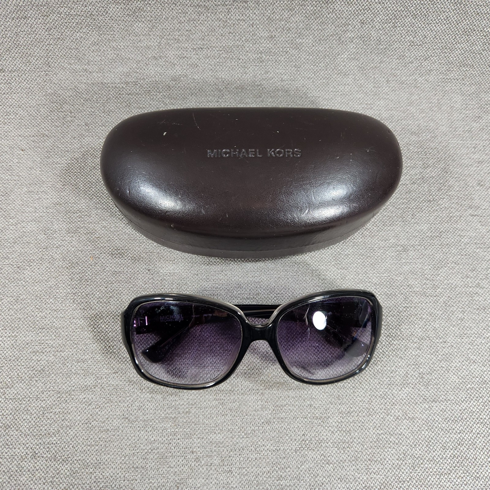 Michael Kors Harper M2789S Pruple Lens Black Sunglasses 57-16 130mm Italy