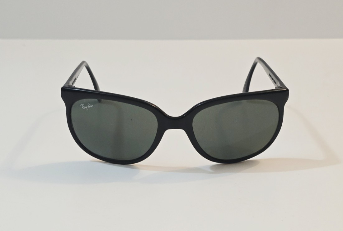 Vtg B&L Ray Ban Cats Sunglasses Black Nylon Frames Grey Glass Lenses Exc Cond