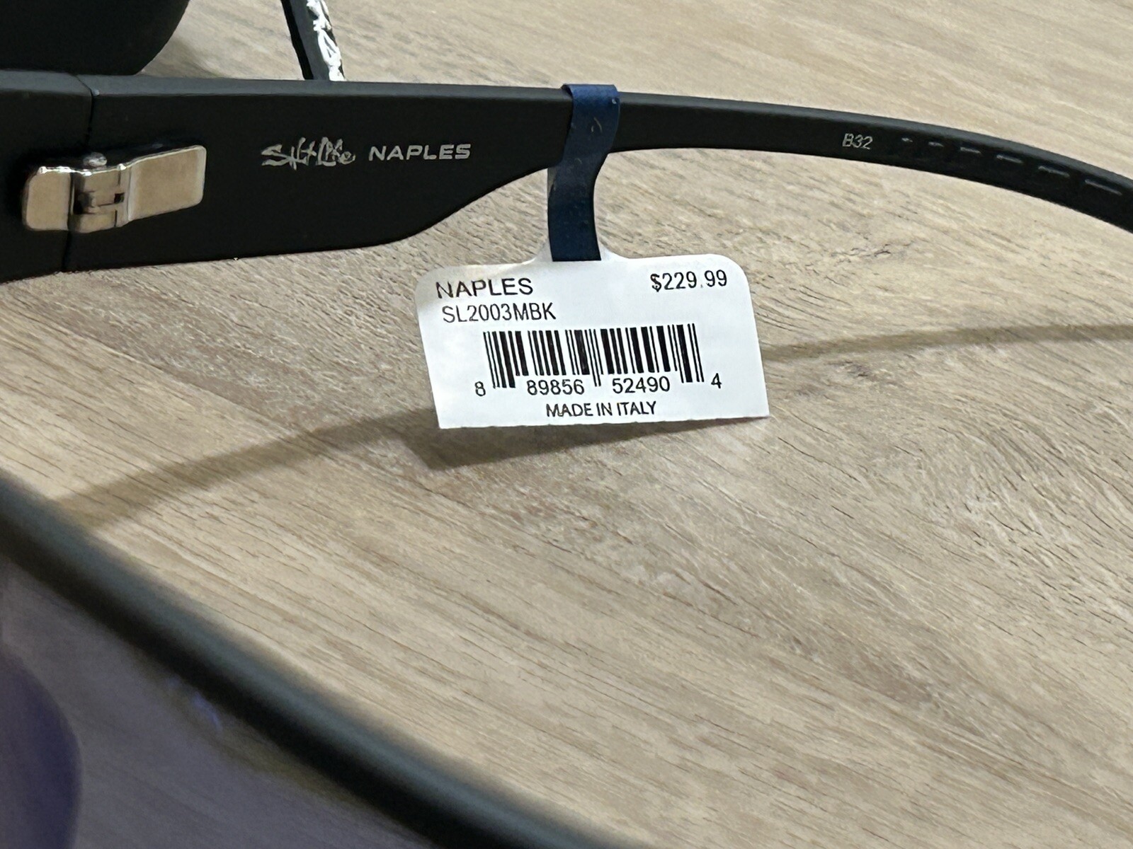 Salt Life Naples Matte Black Mirror Blue Glass Lens $229 Live Salty Saltlife NWT