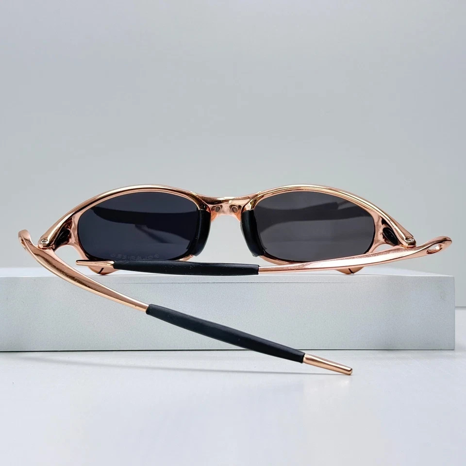 Oakley Juliet 1.0 X-Metal Rose Gold Black Lens Black Arms Sunglasses New