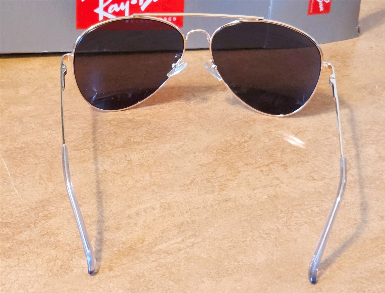 Authentic Ray-Ban Aviator ORB3386 Brown Sunglasses 003/8G with Box & Case MINT