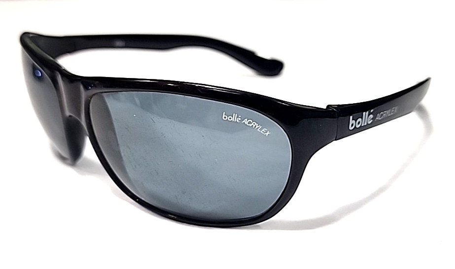 Bolle Acrylex 494 Vintage Black Nylon Oval Sunglasses Frame France NO LENSES