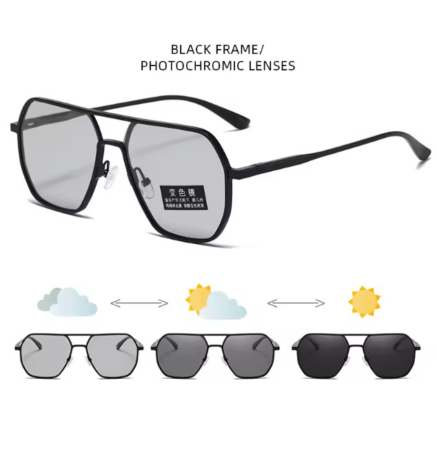 Photochromic Sunglasses Polarized Driving Men Glasses Chameleon UV400 Sports