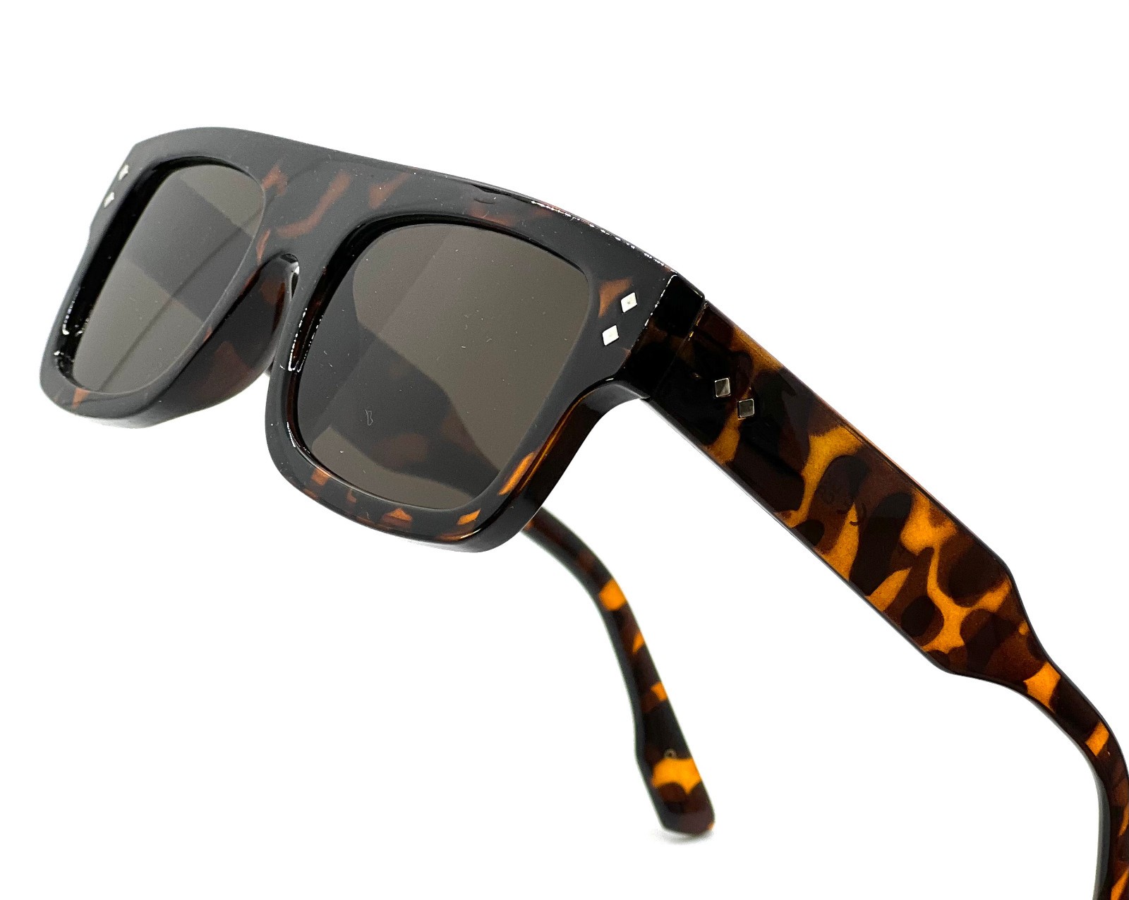Square Cholo Sunglasses Super Dark OG LOC Gangster Style Black Rectangular Gafas