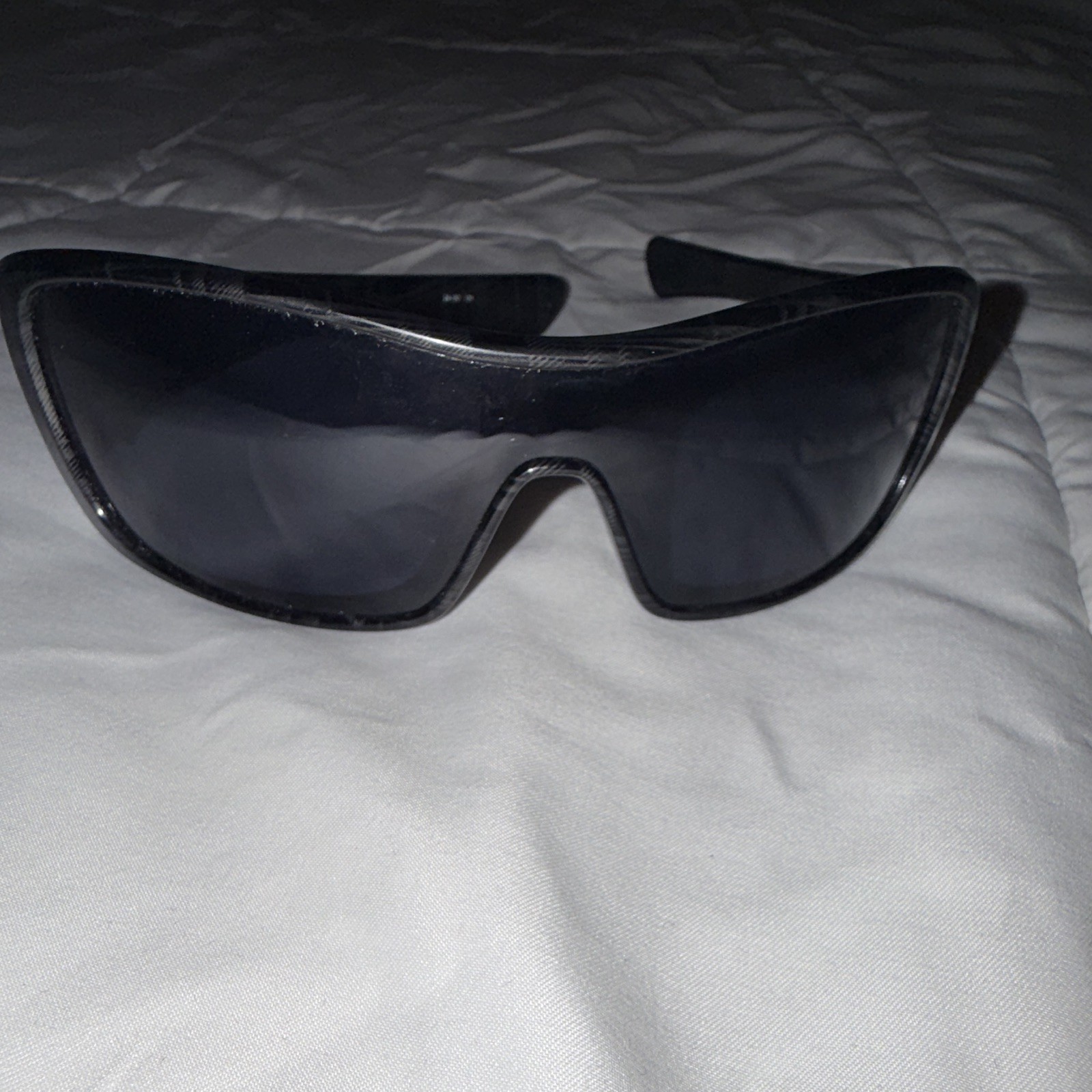 Oakley Oil Rig Polarized Wrap Sunglasses Black Frame Gray Lens 131mm