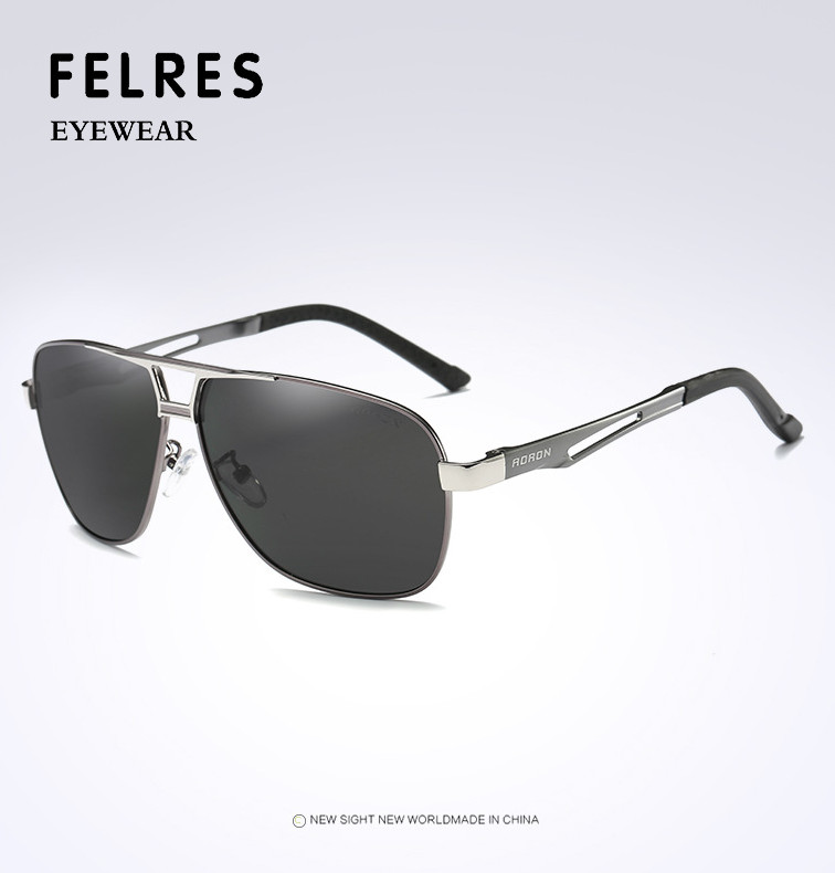 Men Square Metal Tinted Nearsighted Myopia Eyeglasses Outdoor Driving Sunglasses