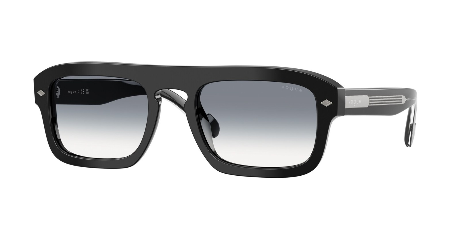 VOGUE VO5620S W44 79 Black Clear Gradient Blue 53 mm Men’s Sunglasses
