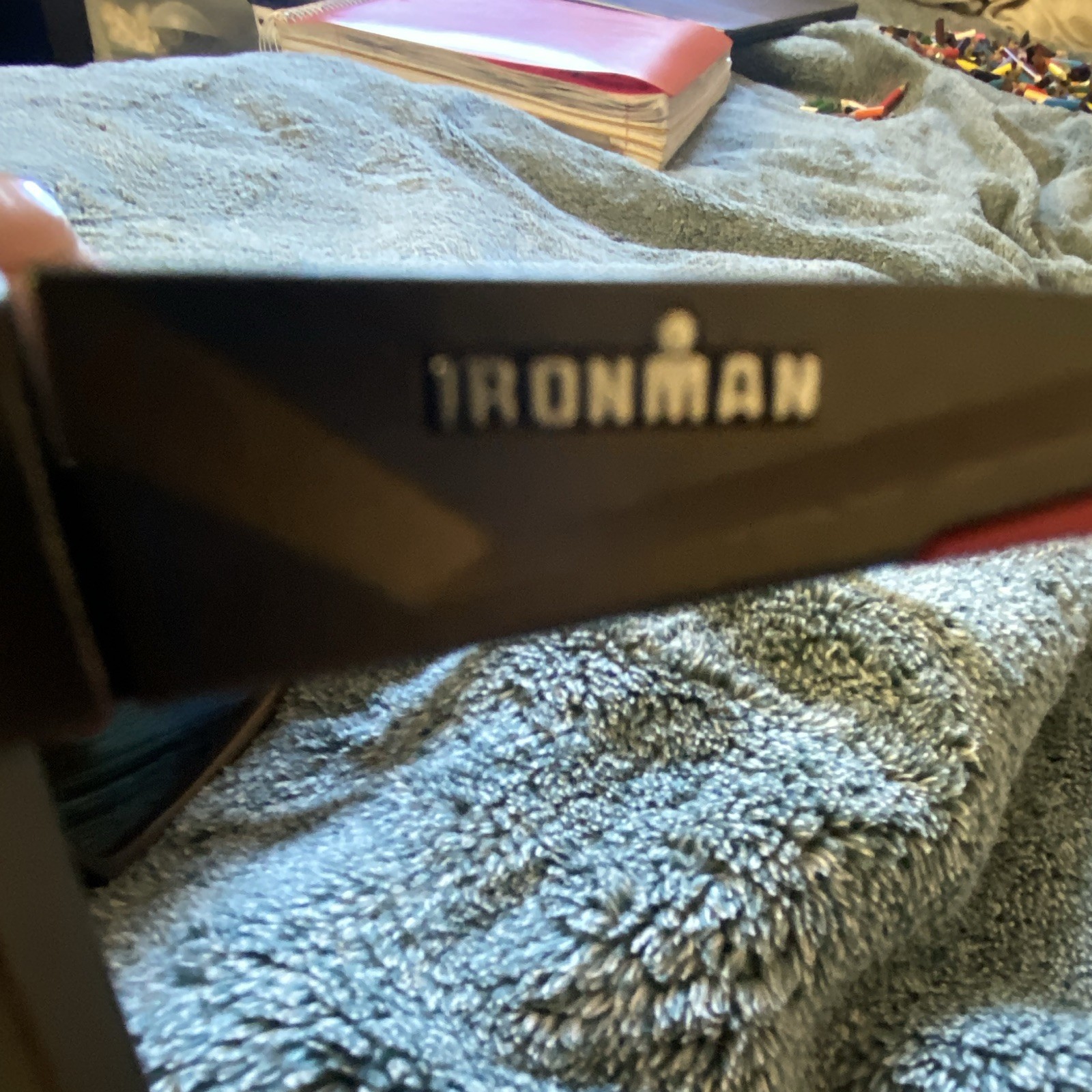 Ironman Men’s Lightweight Wrap Mirrored Sunglasses Black Frame Multicolor