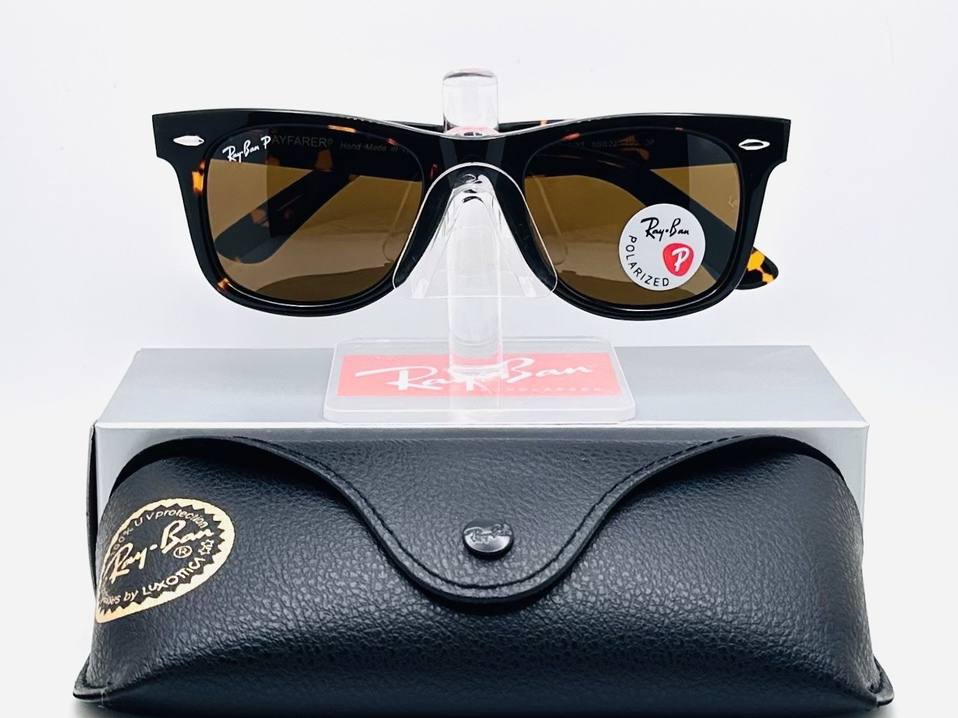 Ray-Ban RB2140 Original Wayfarer Classic 50mm Polarized Sunglasses – Brown Lens