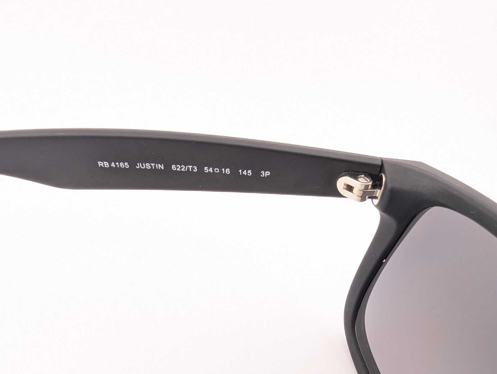 Ray-Ban Sunglasses, RB 4165 622/T3 3P Justin Matte Black Polarized, 54-16-145
