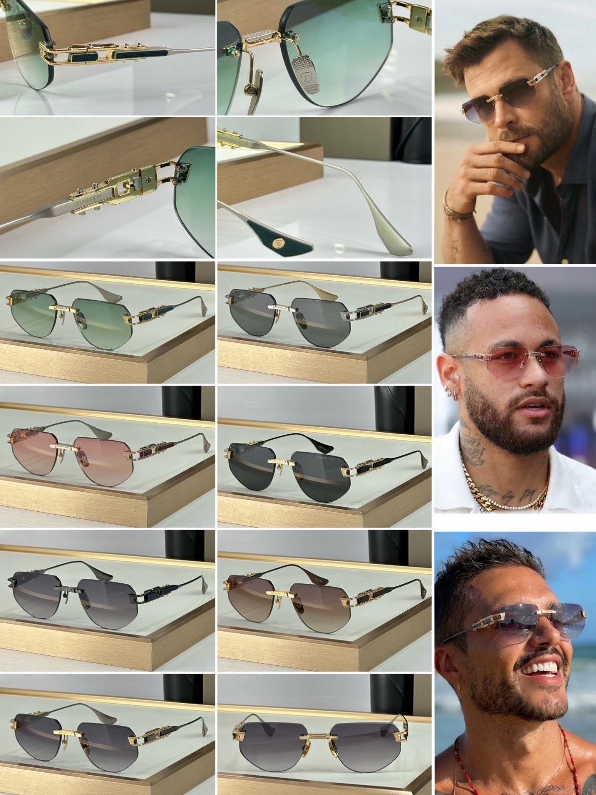 DITA GRAND IMPERYN DTS164 Sunglasses Rimless Luxury 66-17-140mm