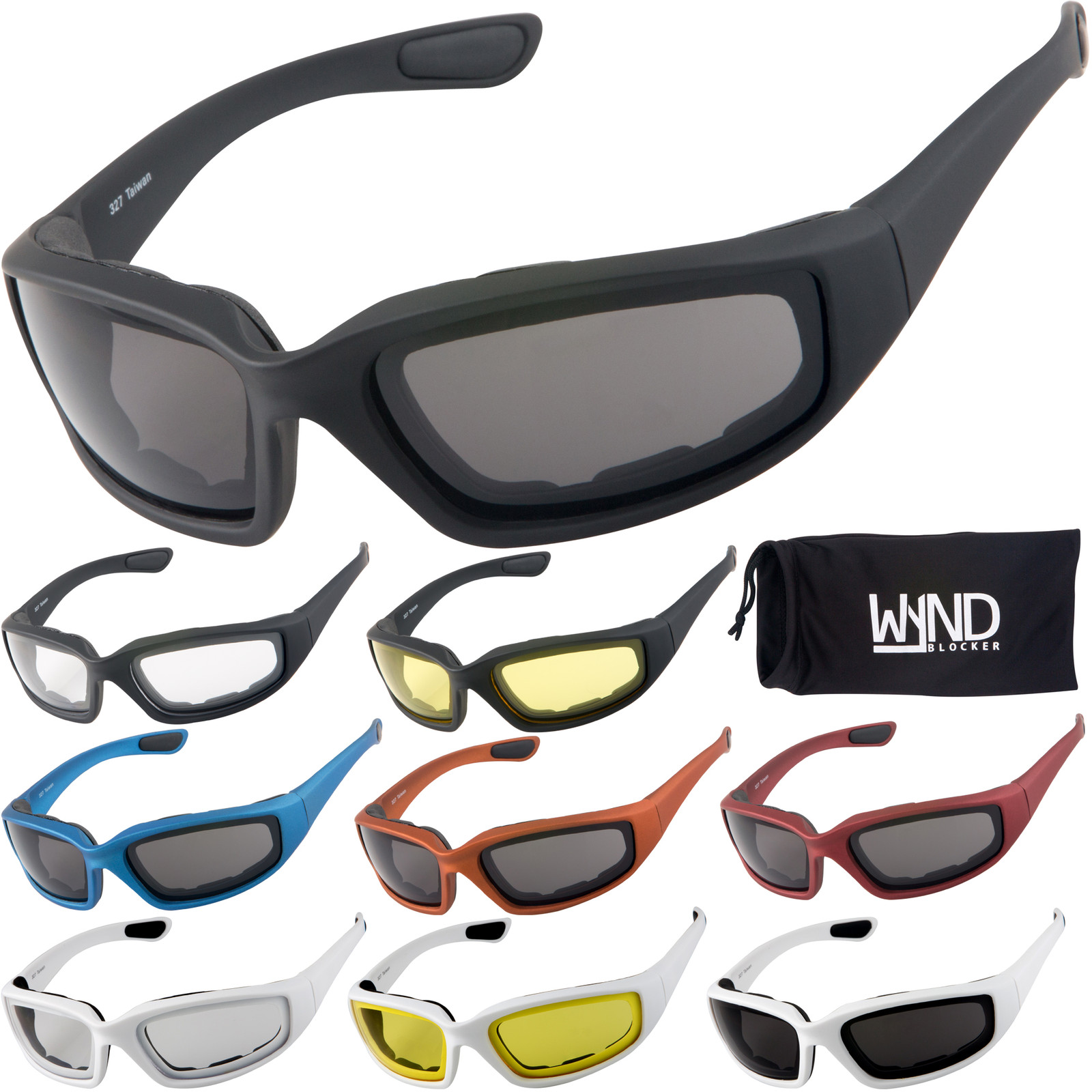 WYND Blocker Motorcycle Riding Glasses & Water Sports Fishing Boating Sunglasses