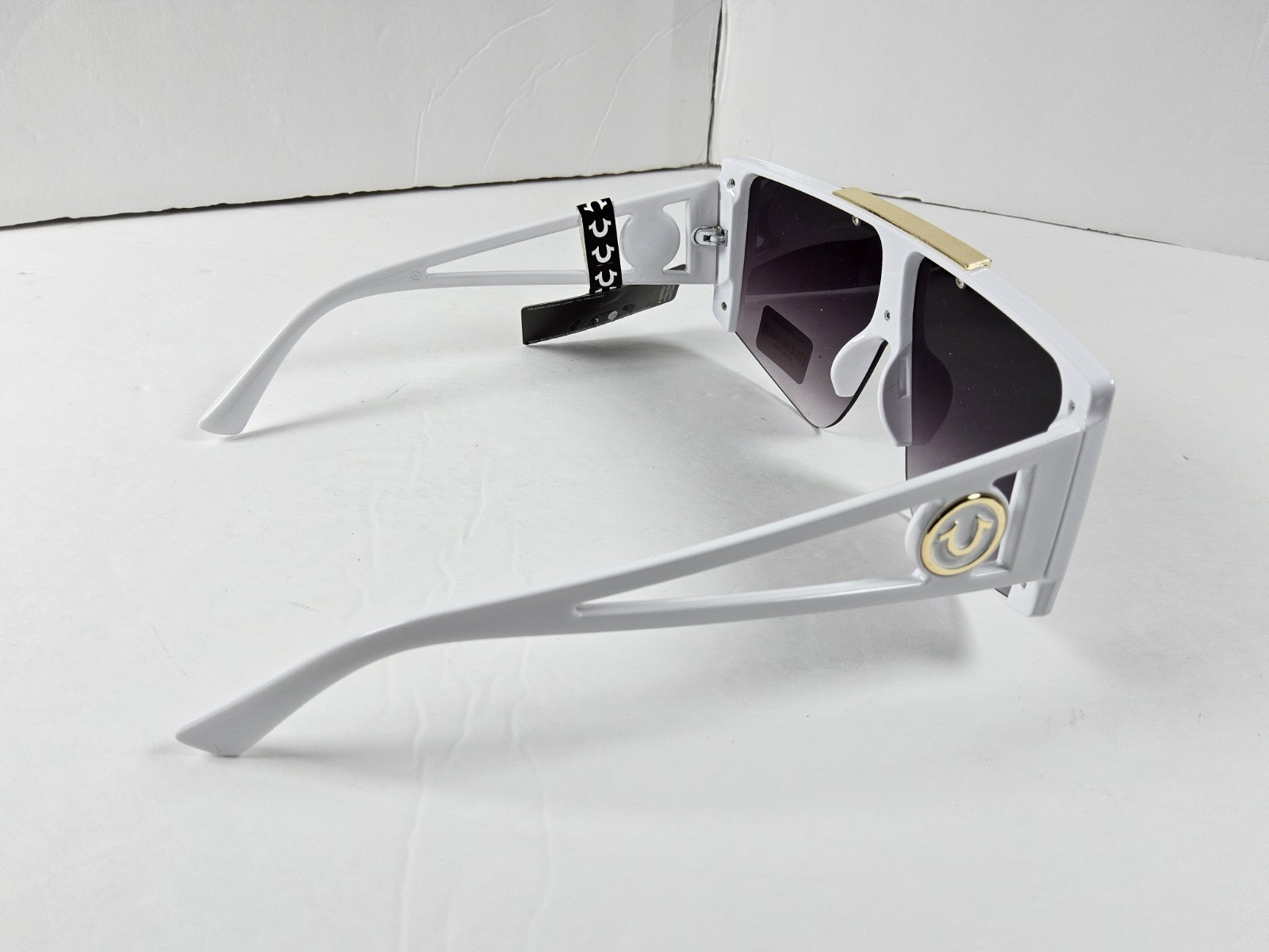 True Religion 100% UV Protection Shield Logo Sunglasses