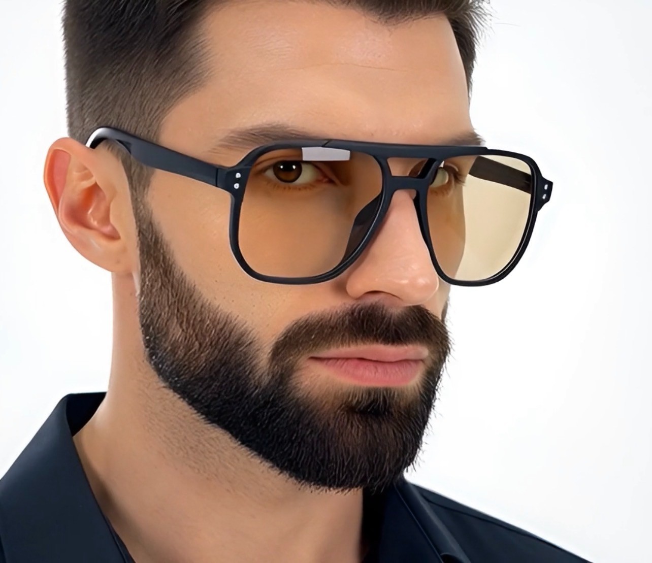 Sunglasses Oceanic Blue Lens Men Shades Elegant Retro Stylish Fashion Hip Hop