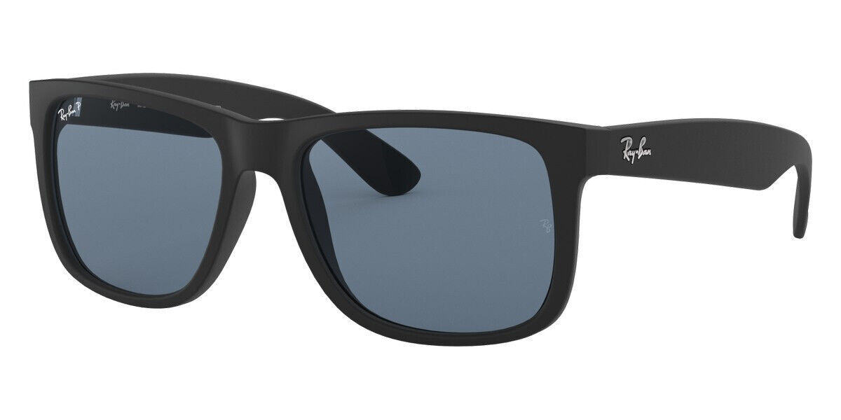 Ray-Ban Justin Black Rubber/Dark Blue Polarized 54mm Sunglasses RB4165 622/2V 54