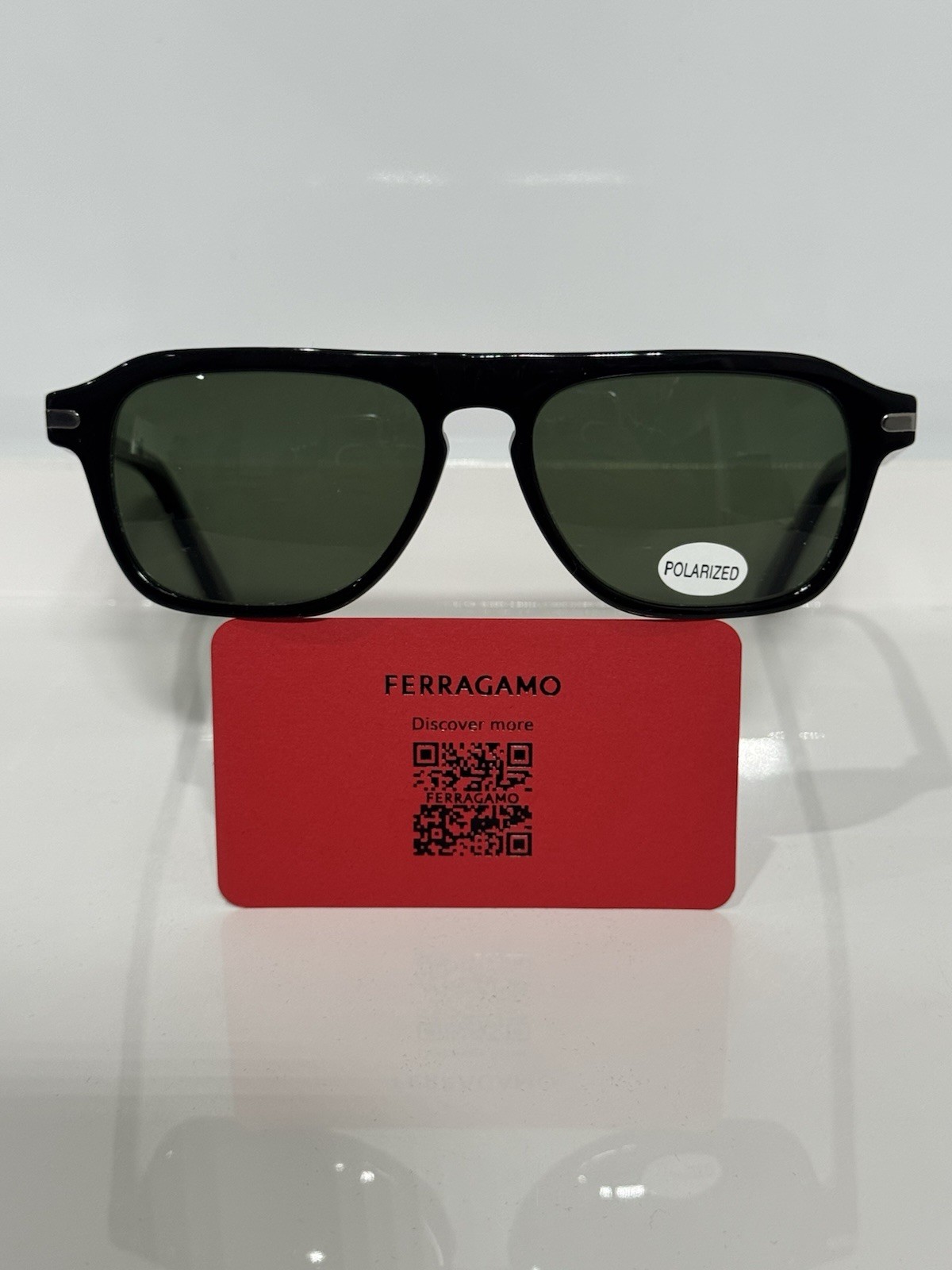 Salvatore Ferragamo SF2869 Black Acetate custom Polarized G15 Green Sunglasses