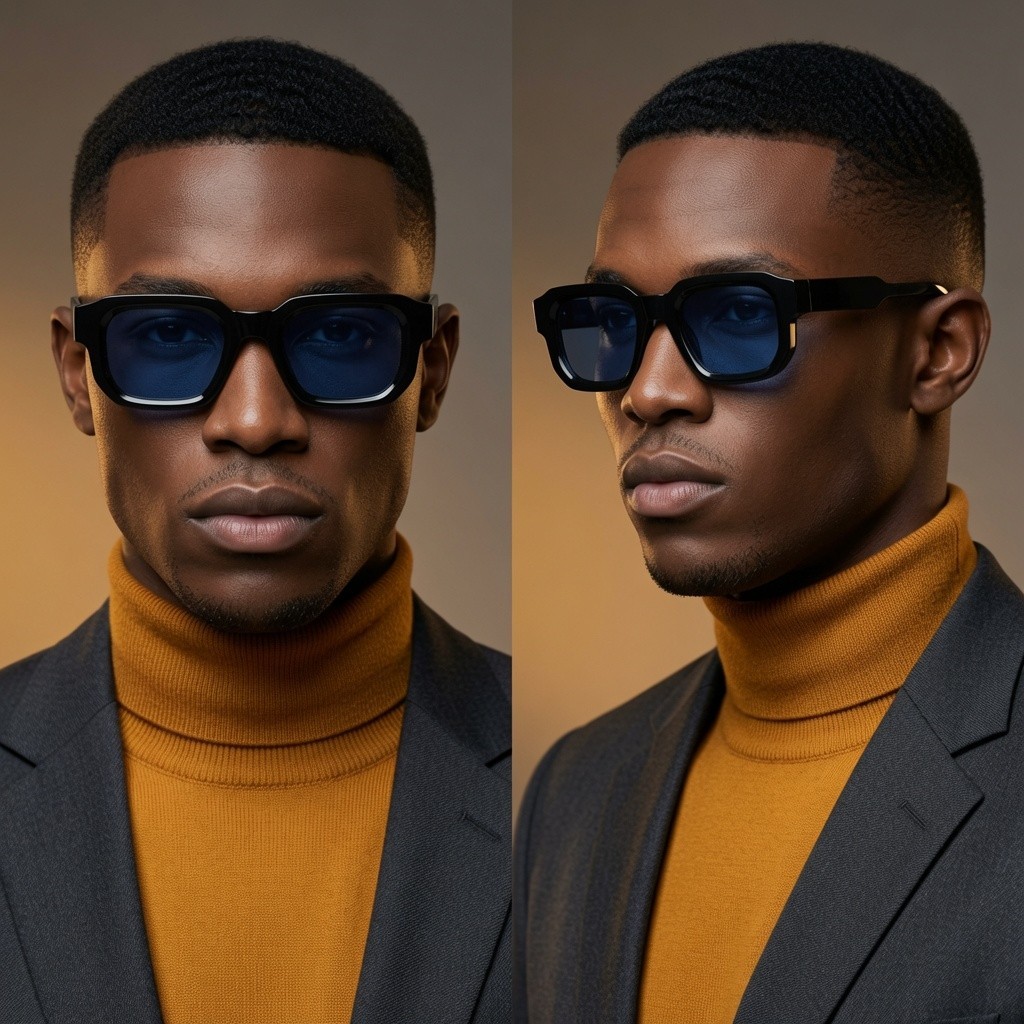 Sunglasses For Men Clear Lens Business Casual Wear Sophisticated Elegant Shades