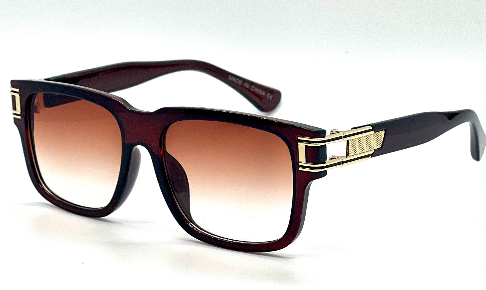 Fashion Men Sunglasses Designer New Style Classic Model Gold Metal Bar Retro NEW