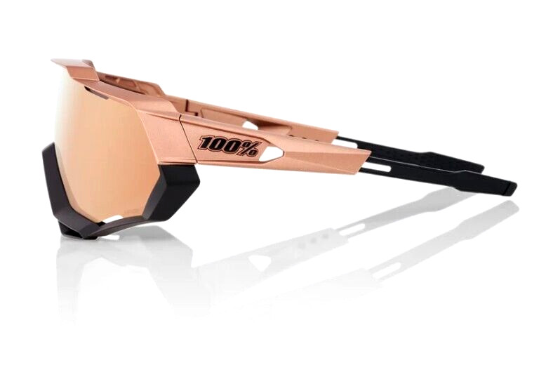 New 100% SPEEDTRAP Sunglasses | Matte Copper Chromium / HiPER Copper Mirror Lens