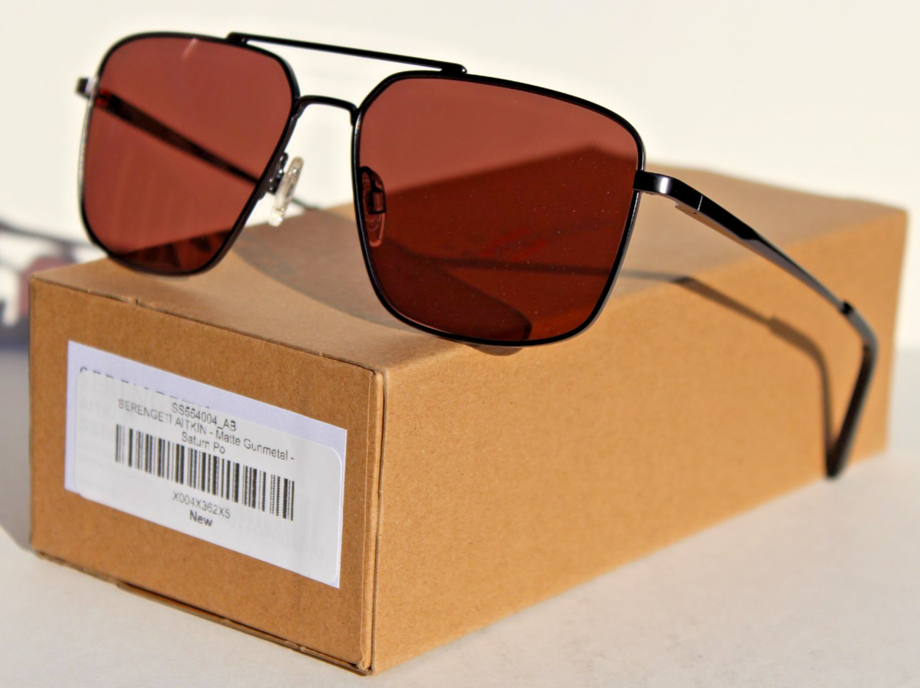 SERENGETI Aitkin POLARIZED Sunglasses Matte Gunmetal/Saturn Sedona SS554004 NEW