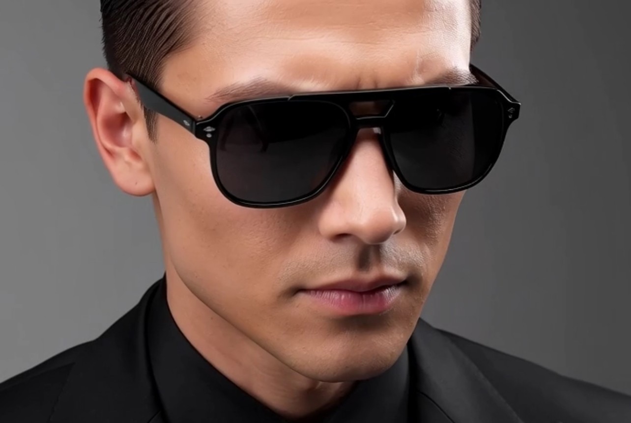 Sunglasses Oceanic Blue Lens Men Shades Elegant Retro Stylish Fashion Hip Hop