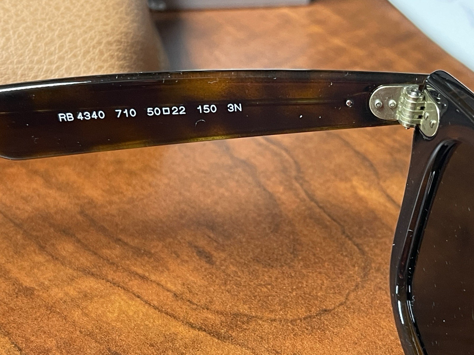 New Ray Ban RB4340 710 50 Wayfarer Ease Sunglasses – Light Havana