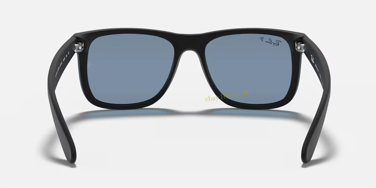 Ray-Ban Justin RB4165 622/2V Polarized Sunglasses 54mm Matte Black Grey Lens UV