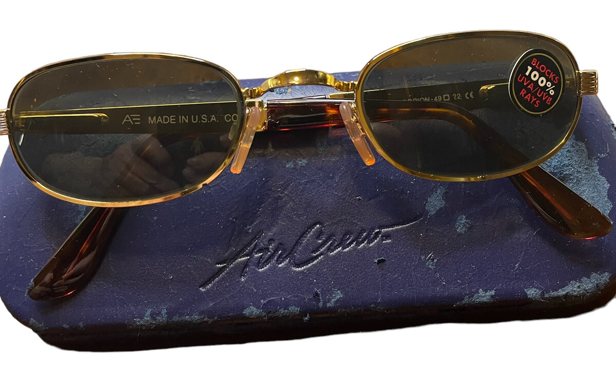 Vintage Gold Sunglasses Air Crew Scorpion TOP QUALITY NOS Made In USA 1990s