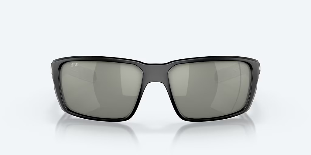 Costa Del Mar Fantail PRO Black / Gray Silver POLARIZED Glass Sunglasses 580G
