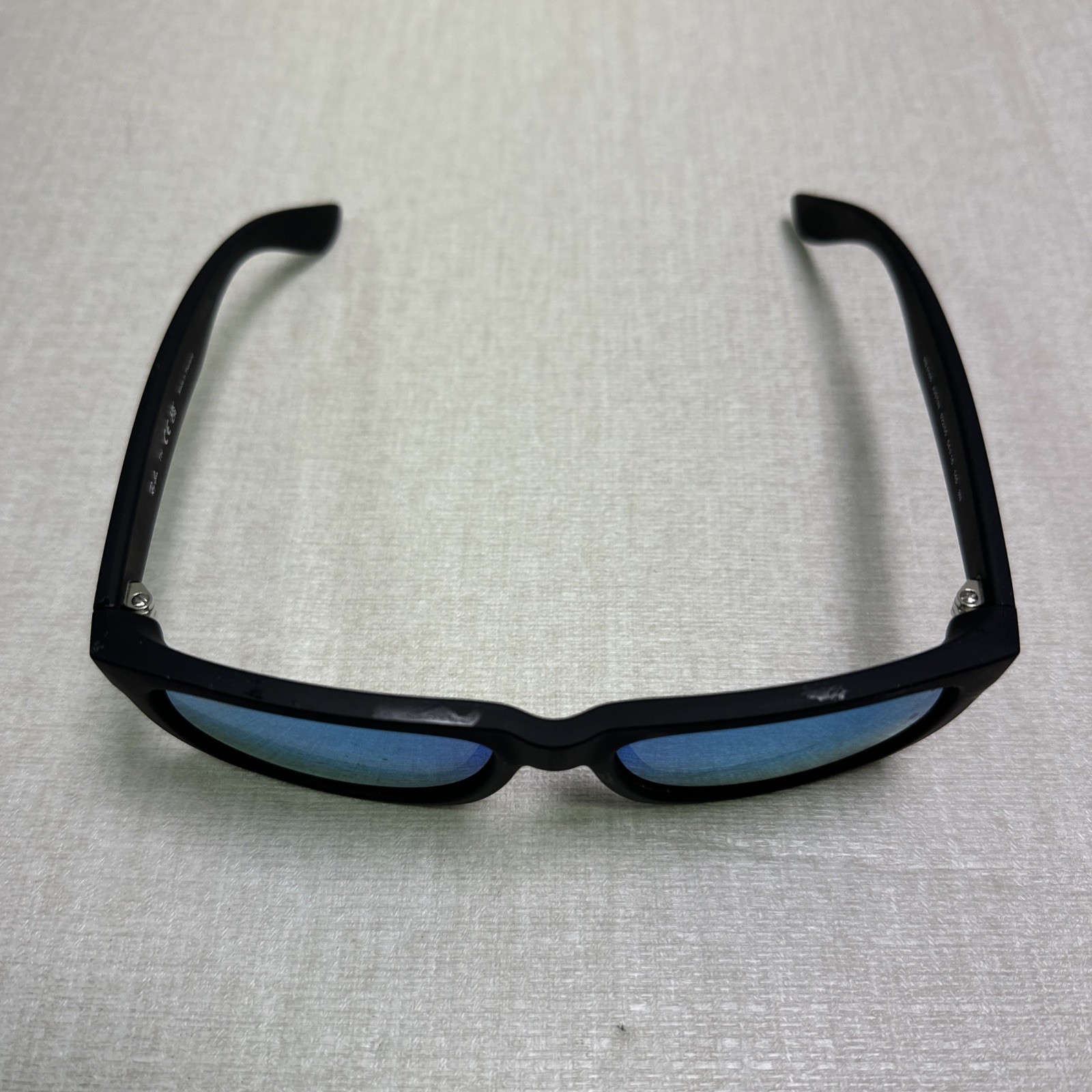 Ray Ban RB4165 Justin 622/55 Black Sunglasses 54-16-145 Dark Blue Lens / READ
