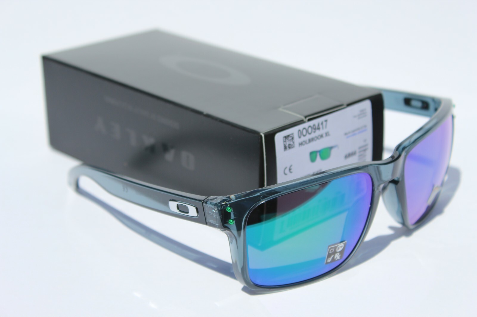 OAKLEY Holbrook XL Sunglasses Crystal Black/Prizm Jade Green NEW OO9417