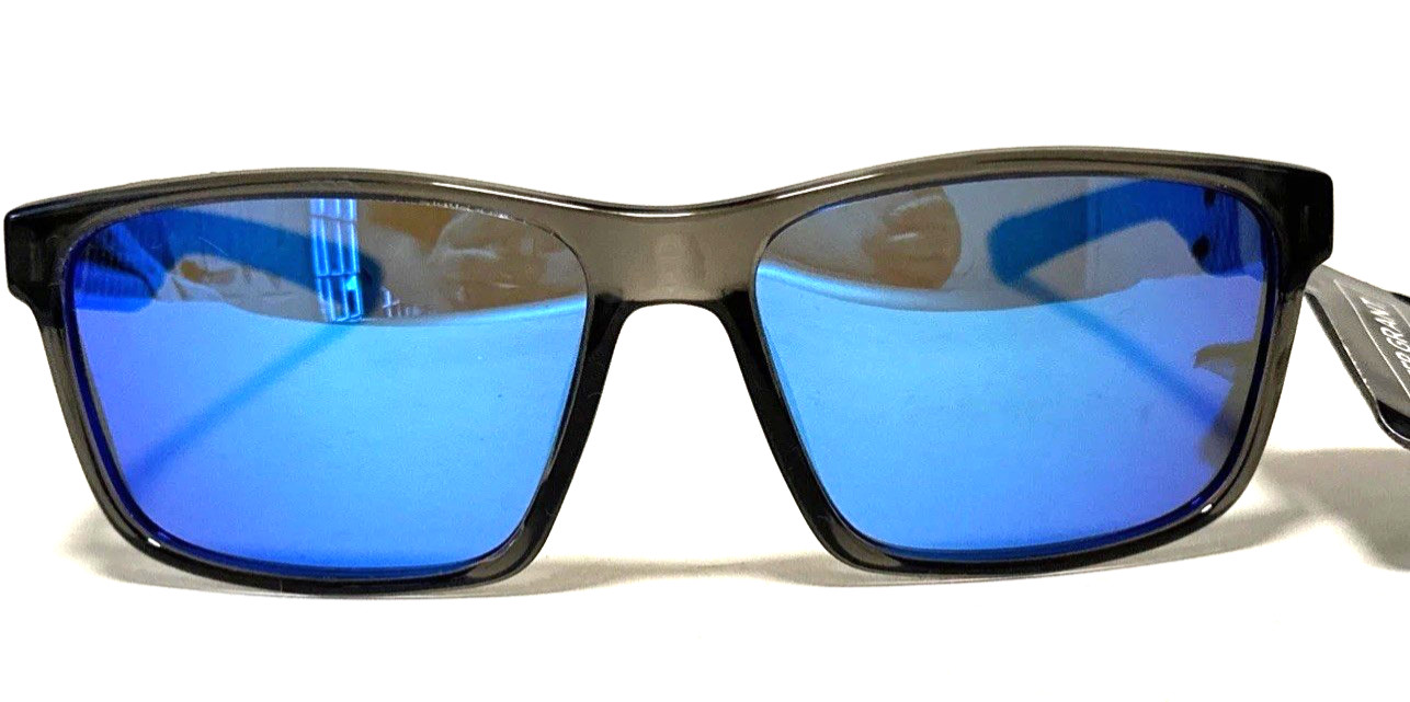 NEW Foster Grant Sunglasses Advanced Comfort Rubber Temple Blue Mirror Gray