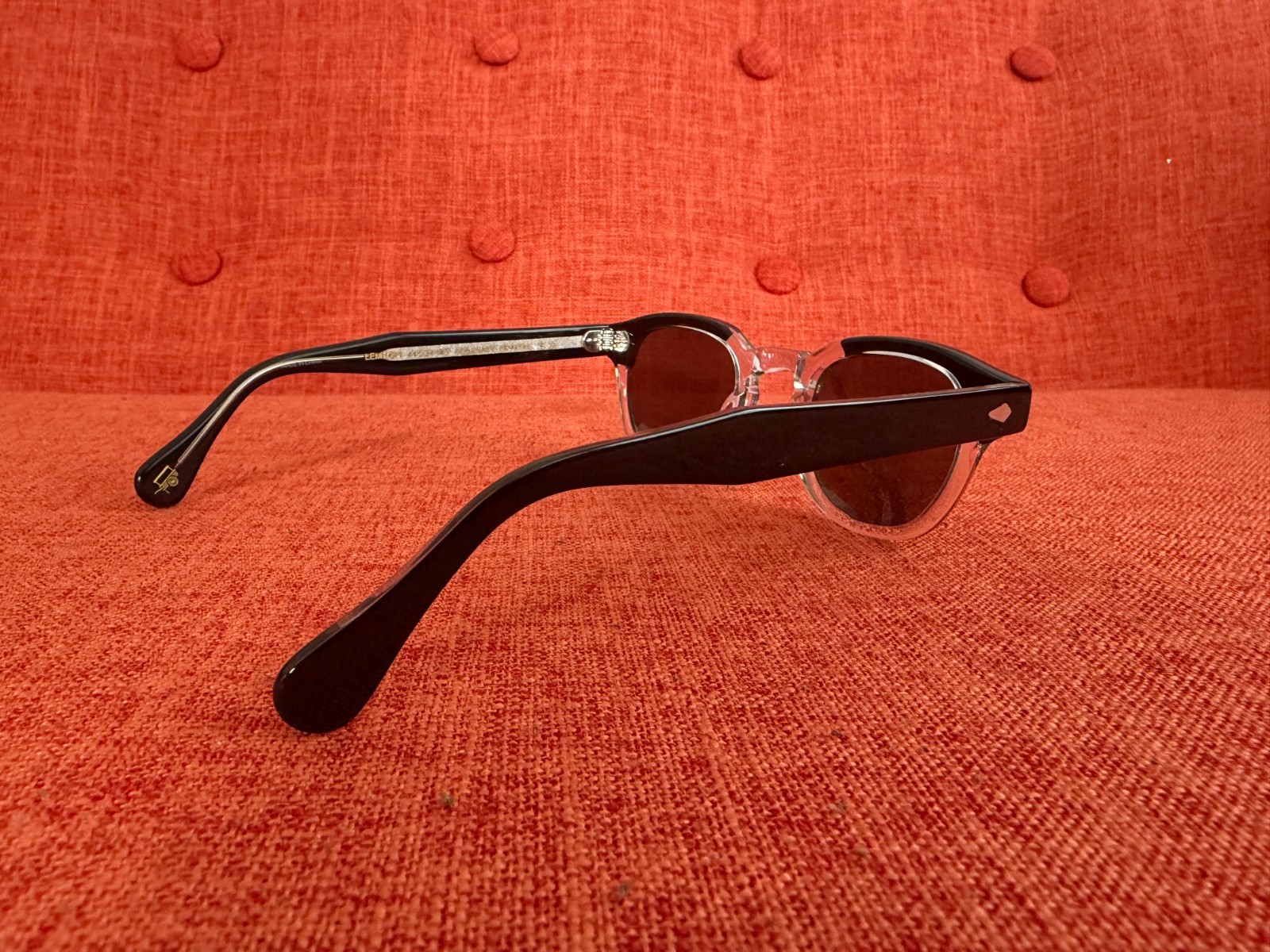 MOSCOT Lemtosh Sun Sunglasses | Black Crystal | 44mm | G-15 Polarized Glass Lens