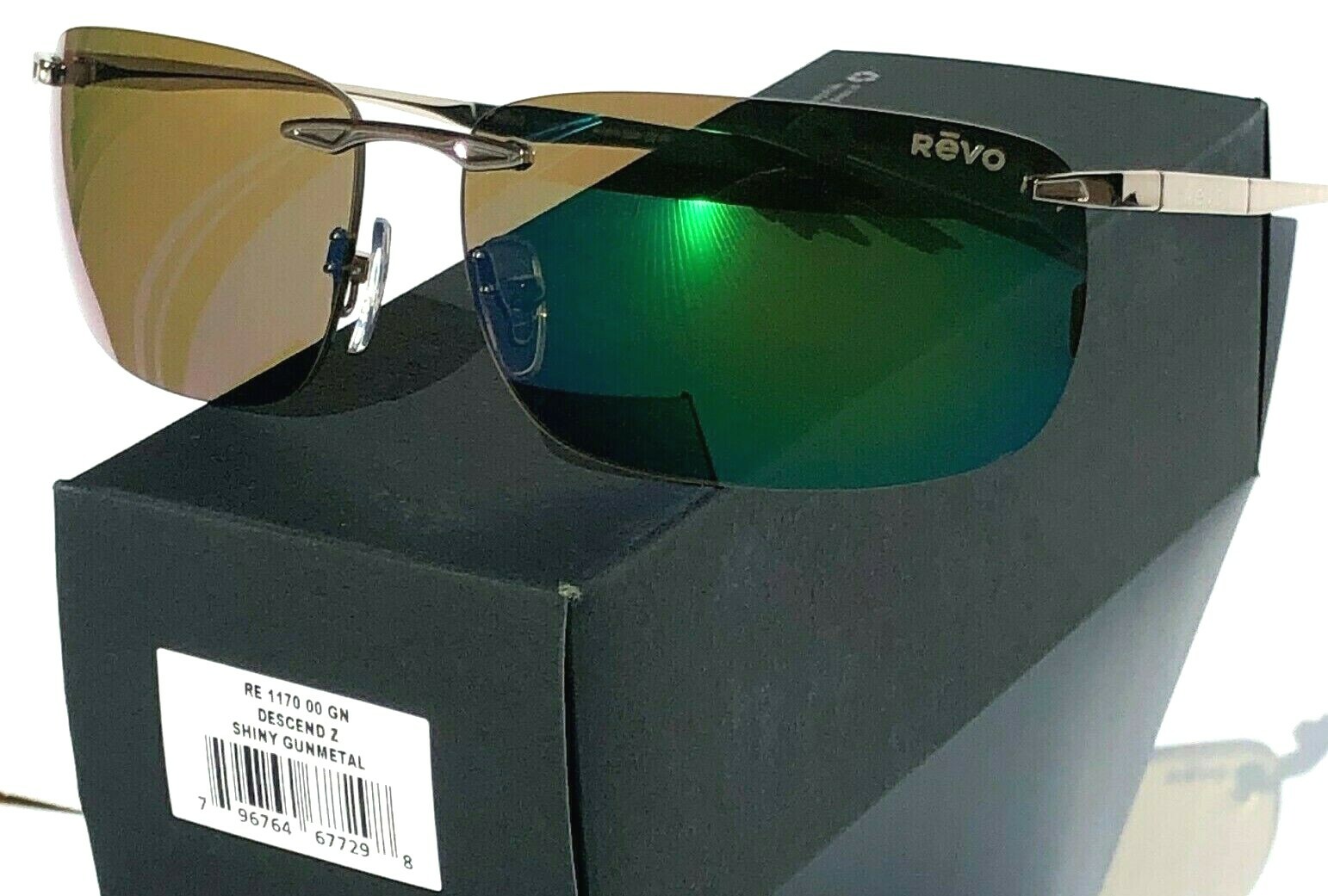 NEW* REVO DESCEND Z Metal Gunmetal POLARIZED Green Evergreen Sunglass 1170 00 GN