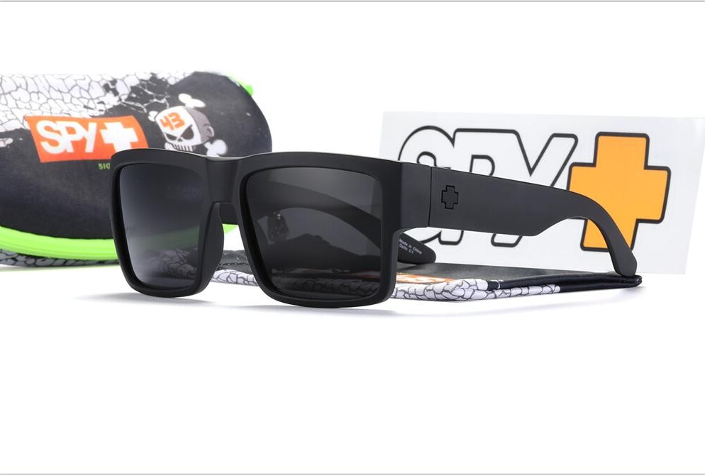 Newest Spy Men’s High Definition Polarized Sunglasses Matte Frame Square Box