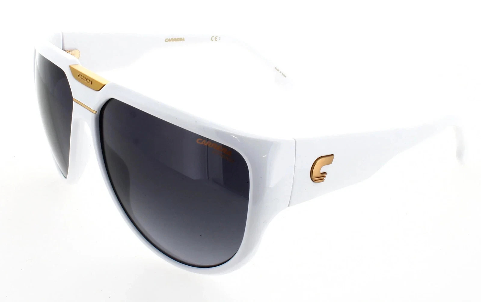Carrera FLAGLAB 13 0VK6/9O White Gray Gradient Shield Sunglasses 62mm New