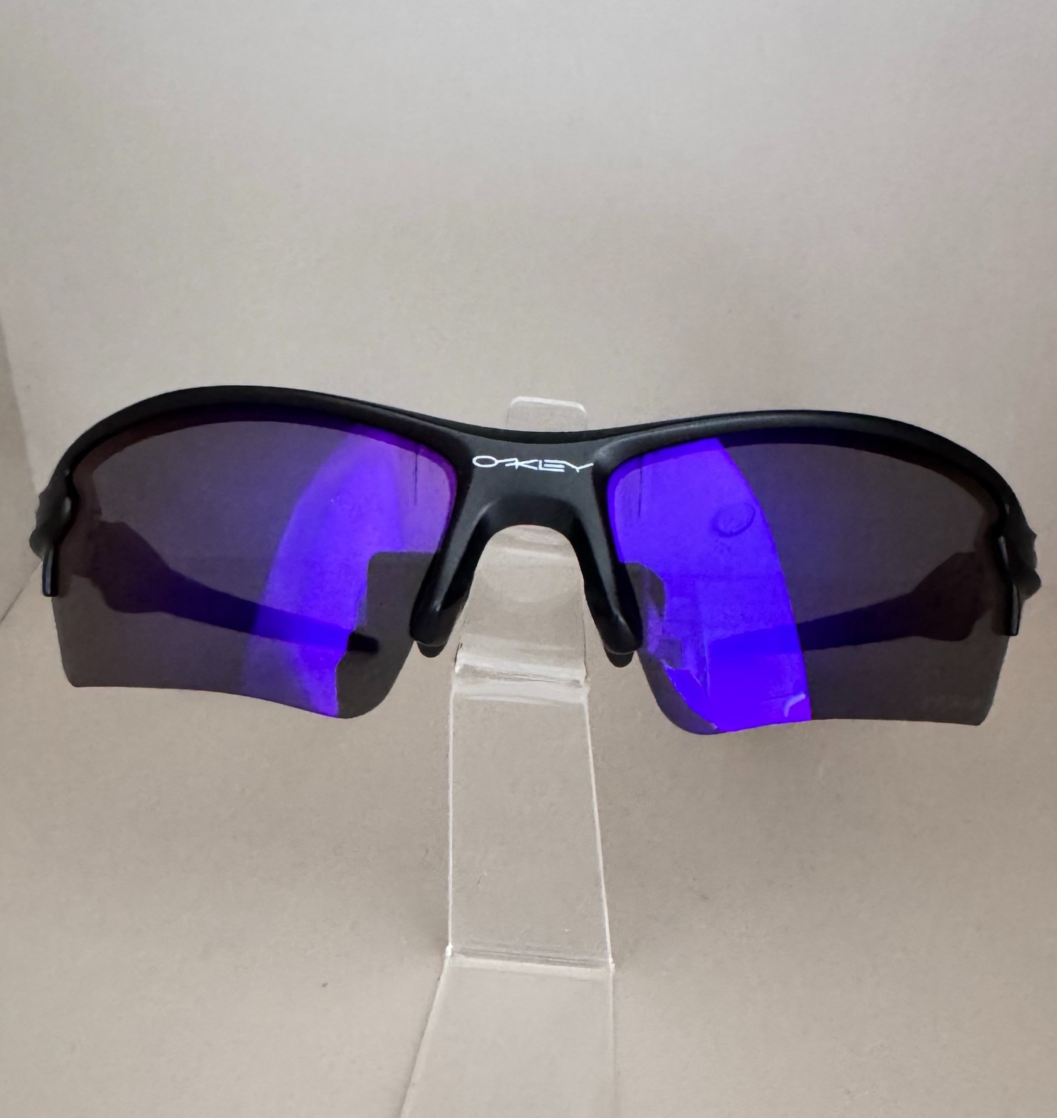 Brand new Oakley FLAK 2.0 XL sunglasses polished black frame/purple PRIZM lens