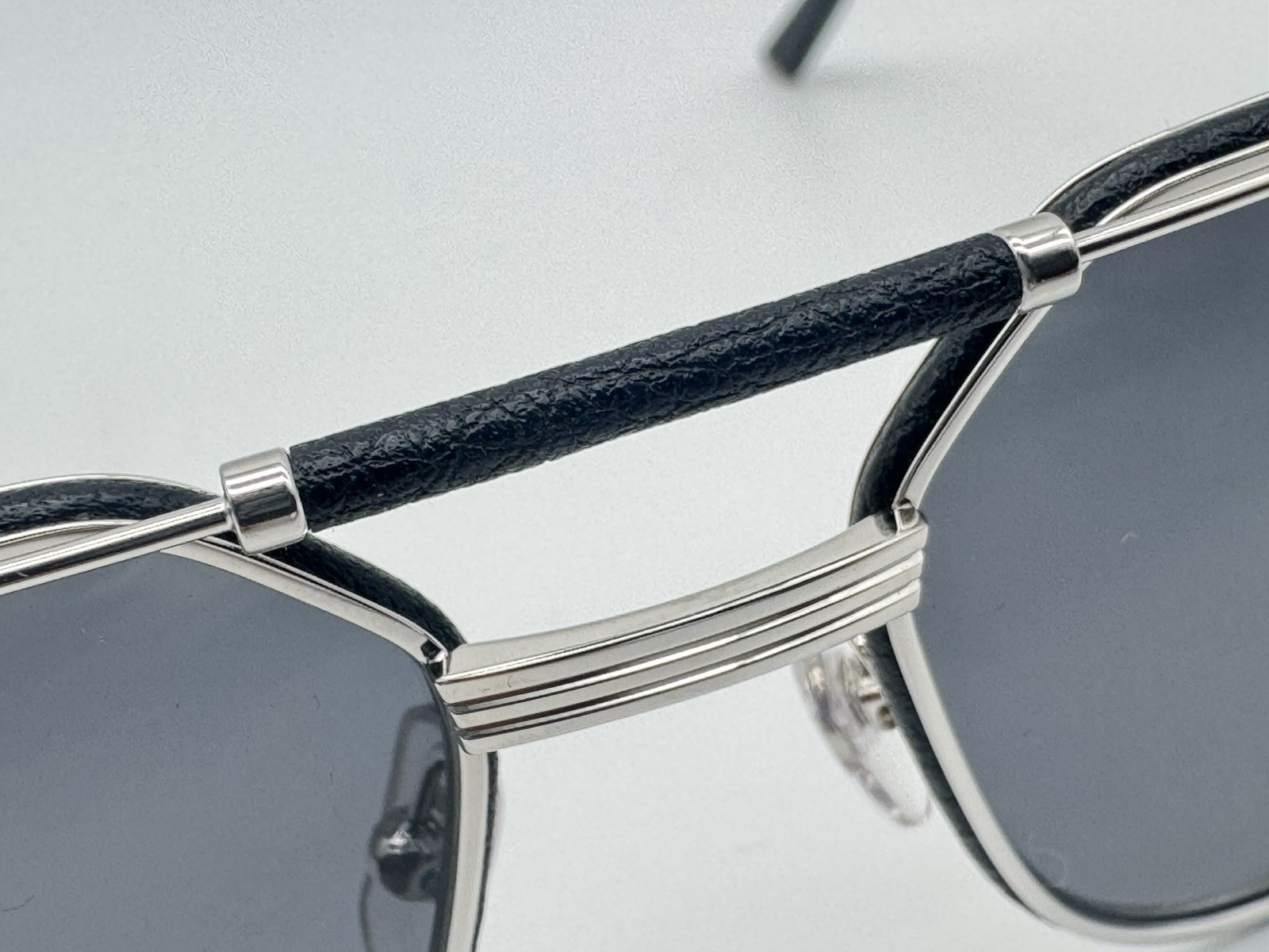 PREMIERE C DE CARTIER BLACK LEATHER SPECIAL ED SUNGLASSES NEW 100% GENUINE $2900