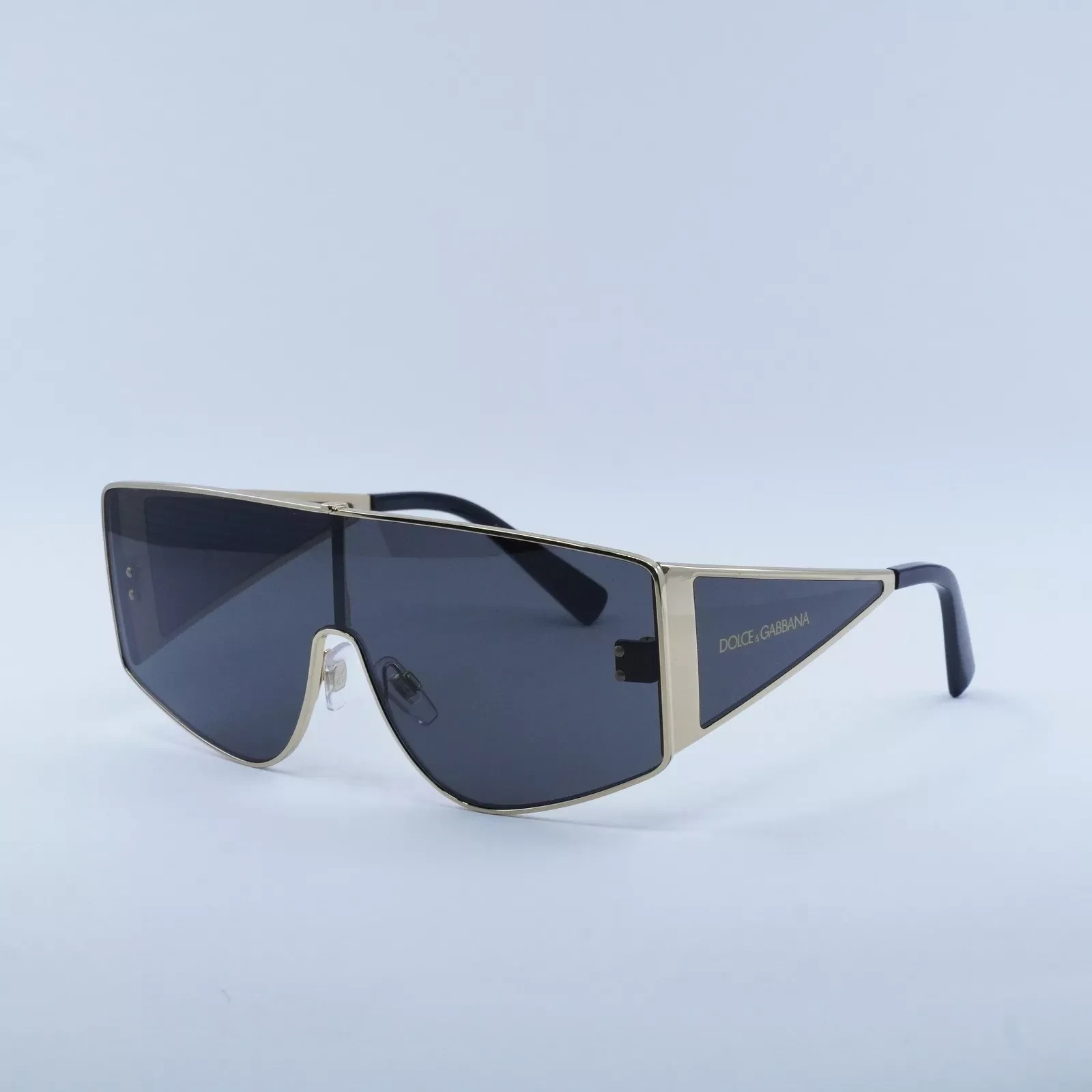 Dolce & Gabbana Sunglasses DG2305 02-87 44mm Gold / Dark Grey Lens