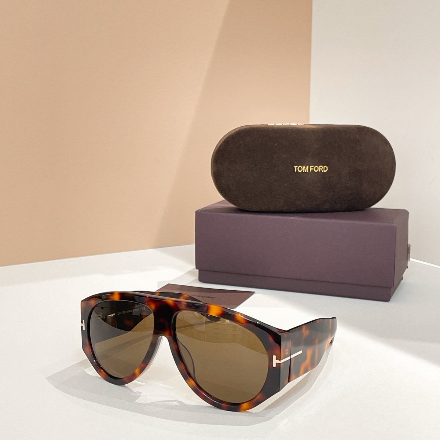 Tom Ford Broson Sunglasses TF1044 Havana/Brown 60-12-140mm With Case New