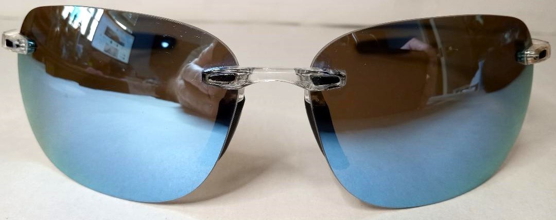 REVO DESCEND XL POLARIZED SUNGLASSES – CRYSTAL / BLUE WATER 65/13 139 MM -NWOT