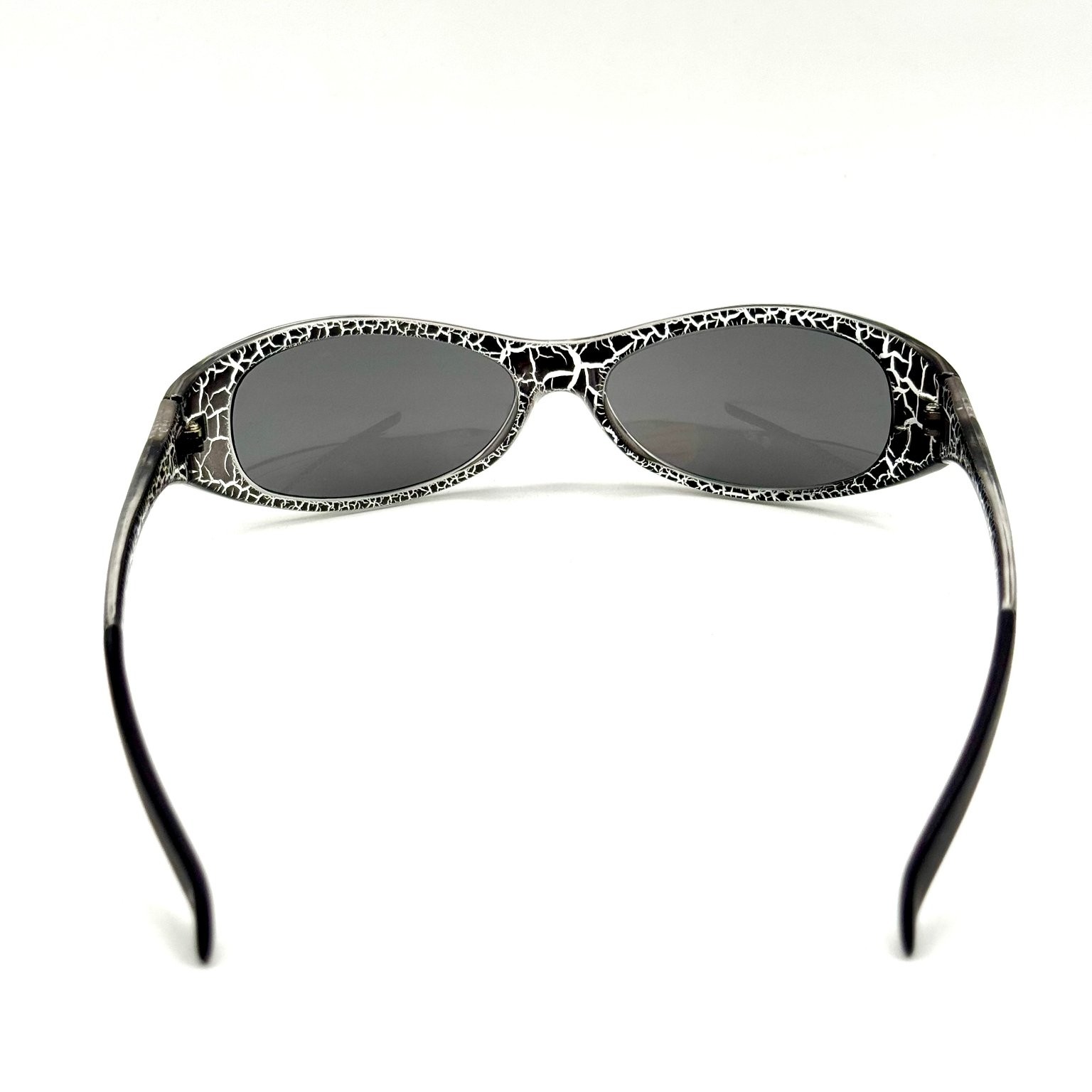 FUTURI Sunglasses Men’s Black White Pattern Sport Wrap UV Protection Shades