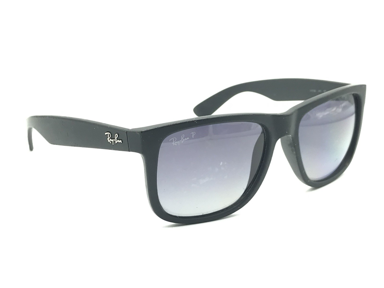 Ray-Ban RB 4165 JUSTIN 622/T3 Matte Black Sunglasses Gray Polarized 54-16 145
