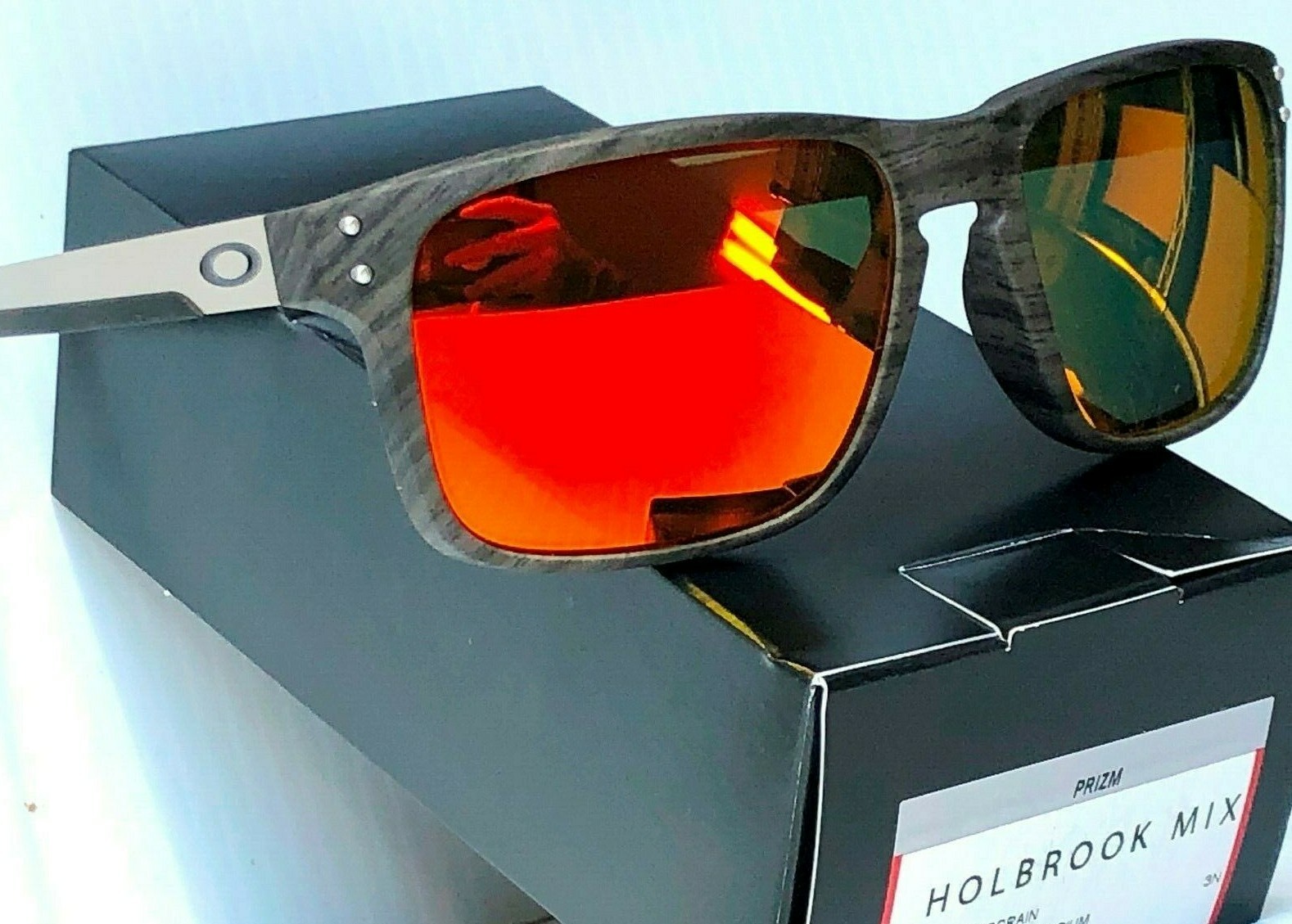 NEW* Oakley HOLBROOK MIX Woodgrain POLARIZED Galaxy RUBY Sunglass 9384-04