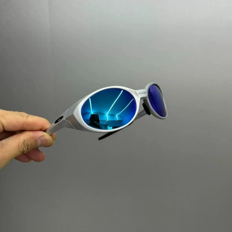 Vintage Oakley Eye Jacket Redux OO9438 Prizm Sunglasses Blue Lens Y2K