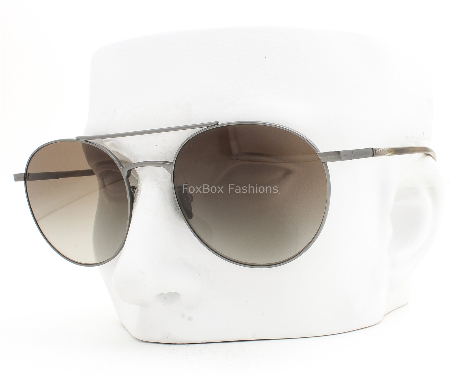 Giorgio Armani Sunglasses Matte Gunmetal Brown Gradient AR6156 3003/8E with Case